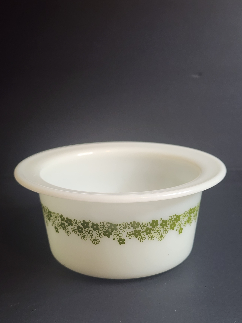 Vintage PYREX Butter Dish.  No. 75.  Green Spring Blossom (Crazy Daisy).  No Lid